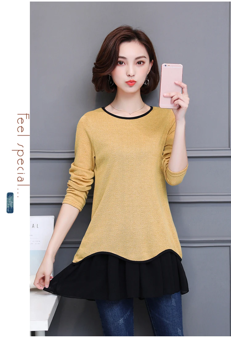 Blusas Mujer De Moda кимоно винтажные Лоскутные Женские топы и блузки винтажные женские туники с круглым вырезом Длинные рубашки размера плюс 5XL