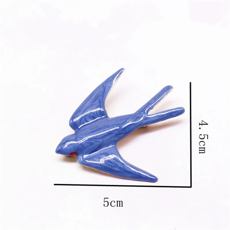 Модные нежные ювелирные изделия брошь Ласточка темперамент Элегантные Синие