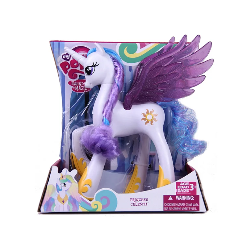 with box Новинка, 22 см, My Little Pony, дружба-это волшебная принцесса, Селестия, каданс, луна, фигурка, кукла, рождественский подарок, игрушка для девочки - Цвет: with box