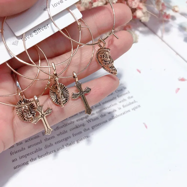 Серьги-кольца гипоаллергенные из медного сплава модные серьги-кольца ювелирные