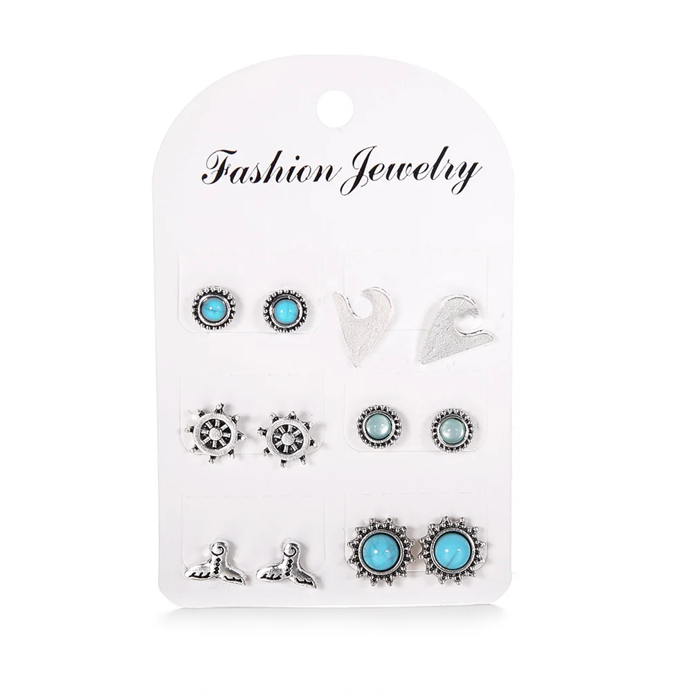 Военно морской флот серии рыбий хвост с принтом Якорь гвоздики c синими
