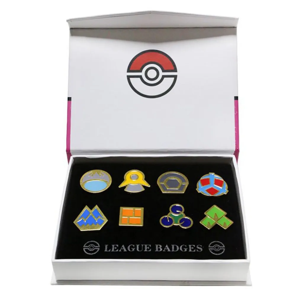 Pokemon Sinnoh металлический сплав Лига тренажерный зал значок Pin Pip Gen 4 Косплей Коллекция набор