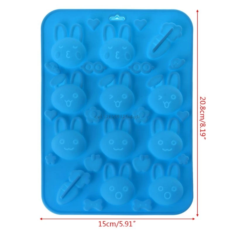 3D Пасхальный кролик шоколадный торт силиконовая форма для помадки кондитерское