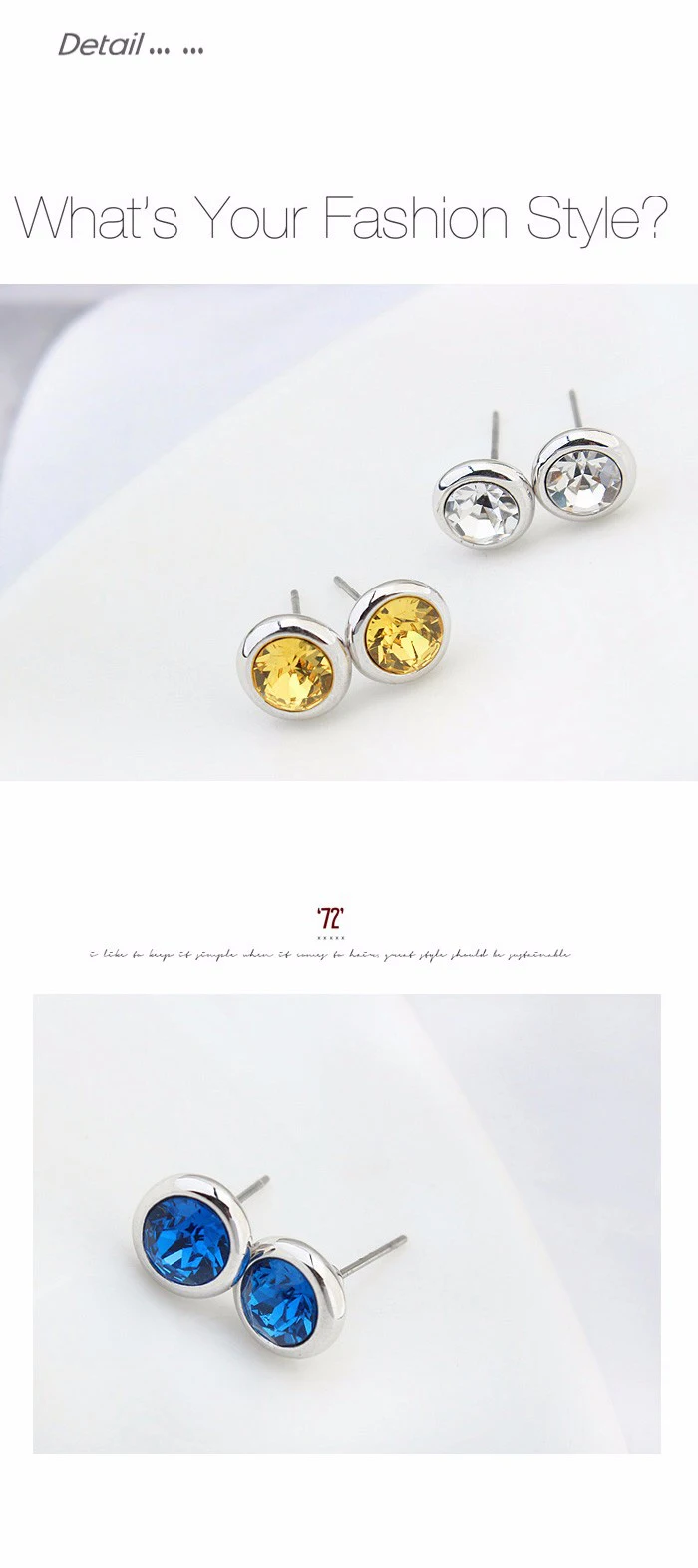 Простые круглые серьги-гвоздики С Оригинальными кристаллами SWAROVSKI Модные Серьги серебряного цвета вечерние ювелирные изделия подарок для женщин