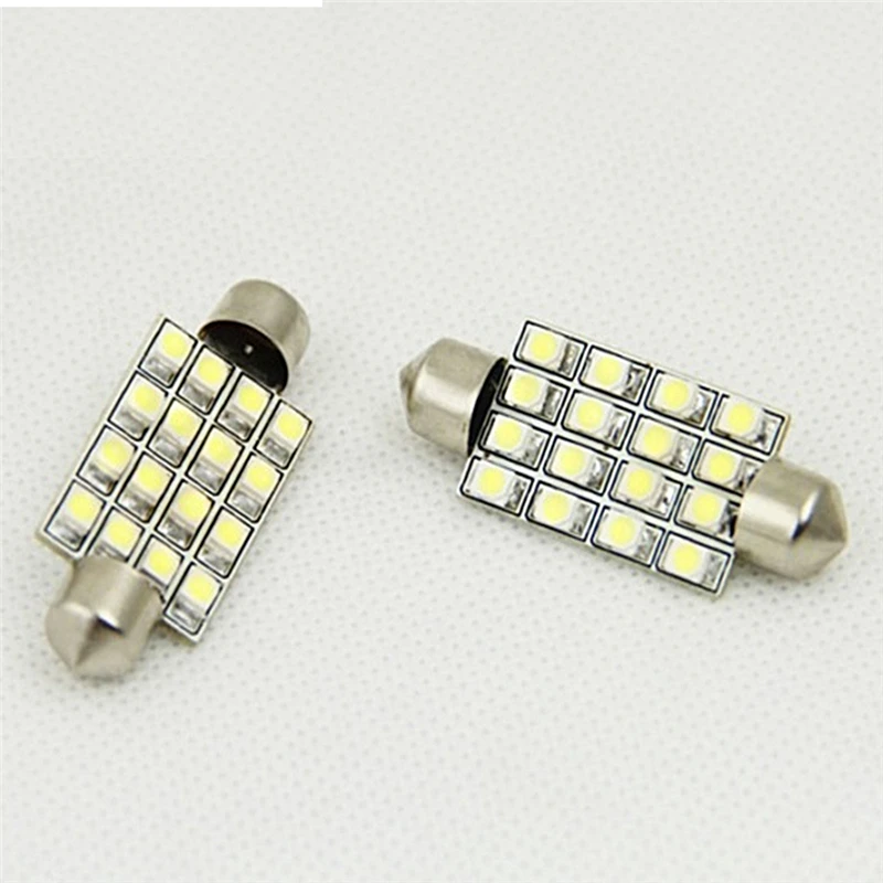 KEYECU 2 шт. DC 12 В белый 42 мм 3528 16SMD светодиодное освещение фестонного типа для