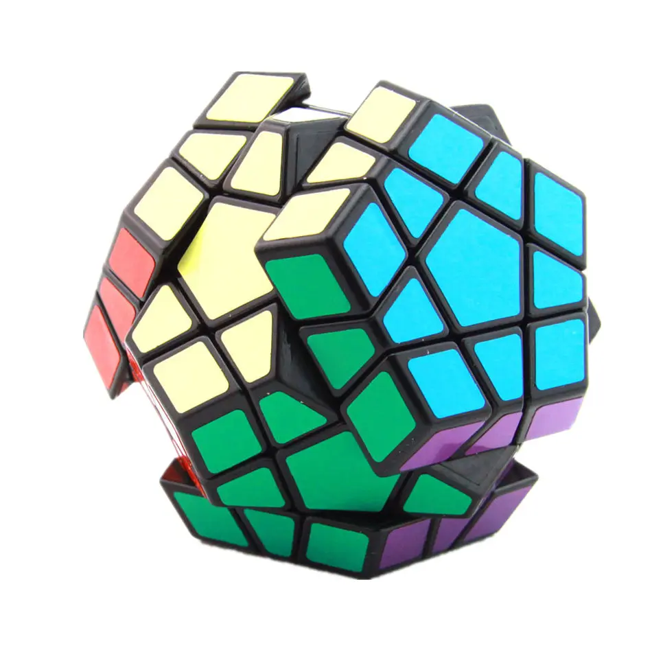 Shengshou 3x3 кубик рубика Megaminx черный белый стикер 3x3x3 магический куб-мегаминкс 3 слоя