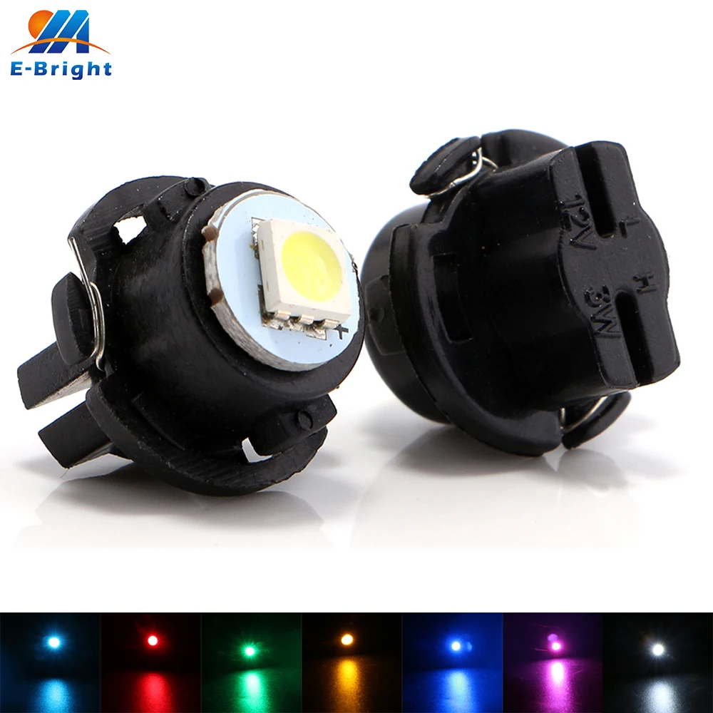 10 шт./лот 3 Вт 12 В T6.5 5050 1 SMD Led инструмент кластерный светильник автомобильная лампа внутренняя световая приборная панель лампа белый янтарь зеленый синий красный