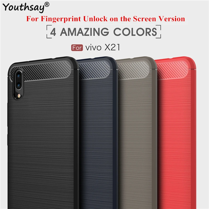

For Cover Vivo X21 Case Luxury Armor Rubber Silicone Phone Case For Vivo X21 Back Cover For BBK Vivo X21 Shell Coque Youthsay