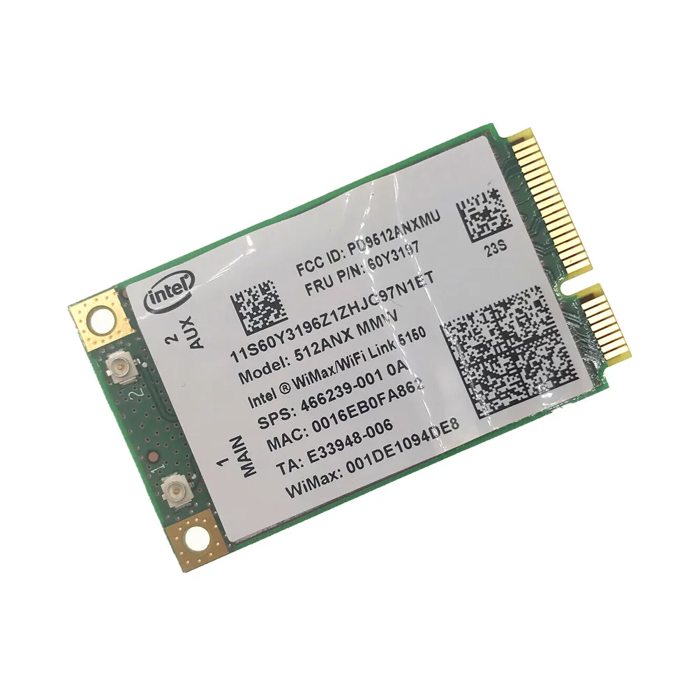 10 шт./100 шт. для Intel WiMAX Wifi Link 5150 512ANX 450 Мбит/с карта X200 X200S T400 R400 T500 X301 60Y3197 | Компьютеры