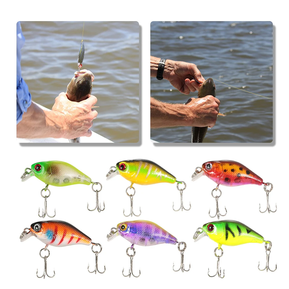 Lixada 6 шт. Дайвинг Crankbait рыболовные приманки 4 г 43 мм 0 3 м искусственная приманка
