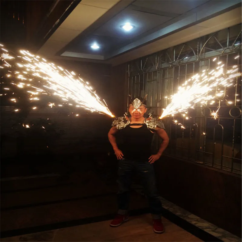 AS86 костюмы для бальных танцев холодные Салюты Pauldrons сценическая одежда диджея на