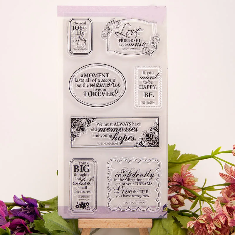 2018 новые обычные слова прозрачный чистый силикон штамп для печати DIY Скрапбукинг