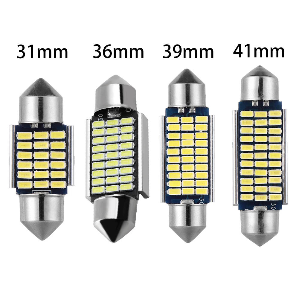 Фестон без ошибок Canbus C5W C10W Автомобильная внутренняя лампа 3014 SMD стайсветильник