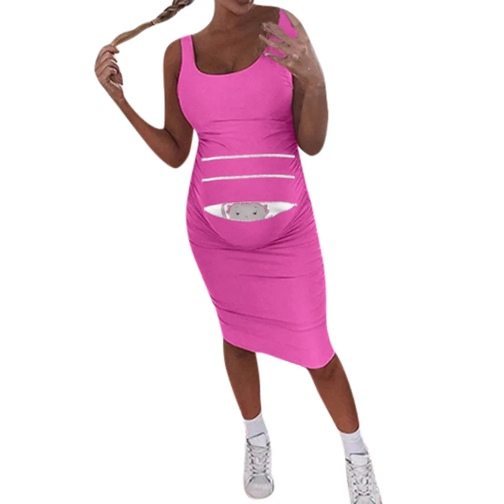 Реквизит для беременных облегающие Повседневные платья женское платье без