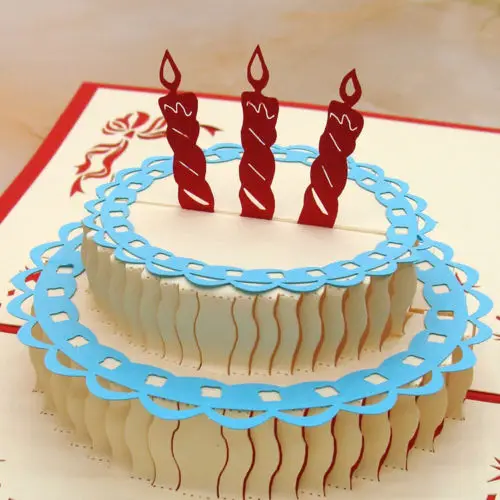 Популярная новая 3D всплывающая открытка романтическая на день рождения