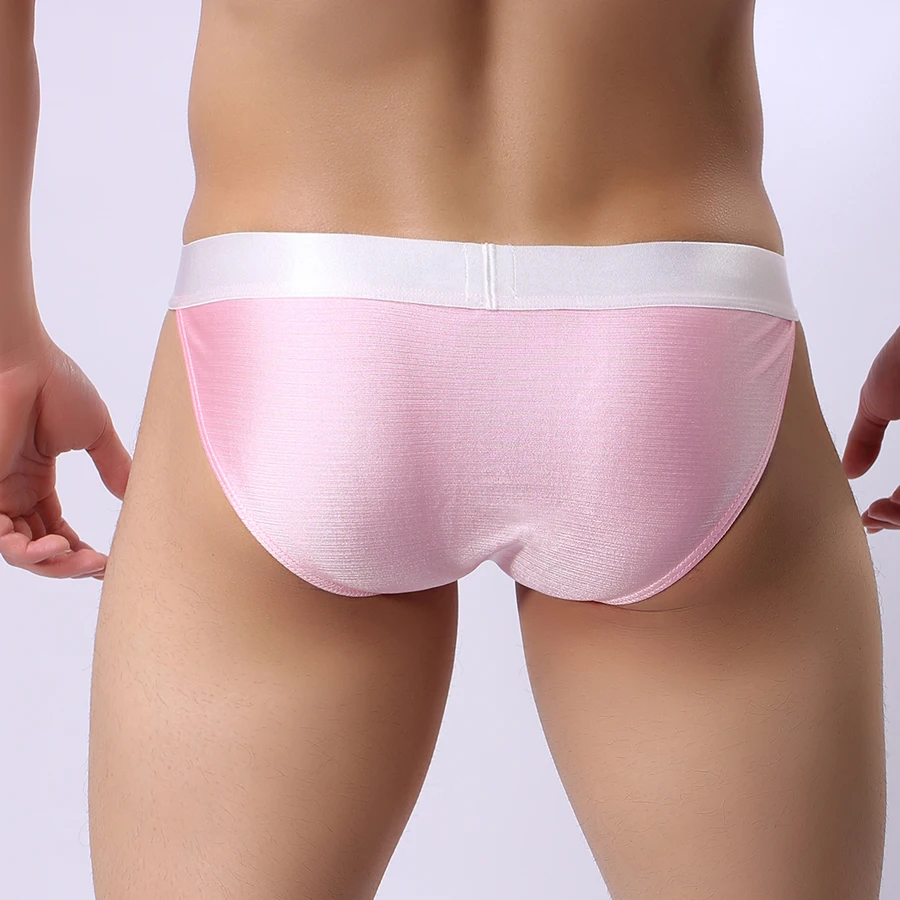 WOXUAN Брендовые мужские сексуальные шелковые слипы дуга Чехол высокого вилка