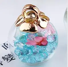 light blue 10 шт./упак. 17 мм с кристаллами и цветками ручной работы Стекло высоты украшенный шариком Подвеска для браслетов Цепочки и ожерелья украшения для волос аксессуары для рукоделия - Окраска металла: light blue