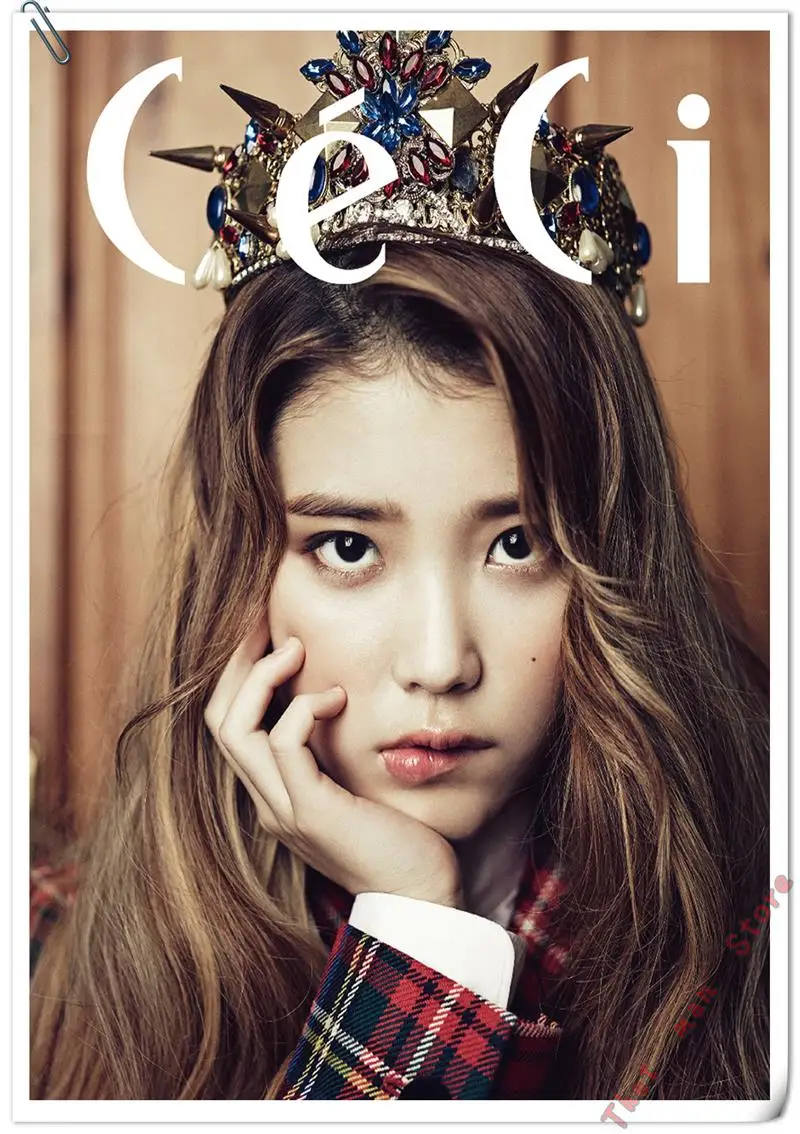 IU Lee Ji Eun Южная Корея красивая модель белая крафт-бумага плакаты декоративный настенный плакат украшение дома 42*30 см