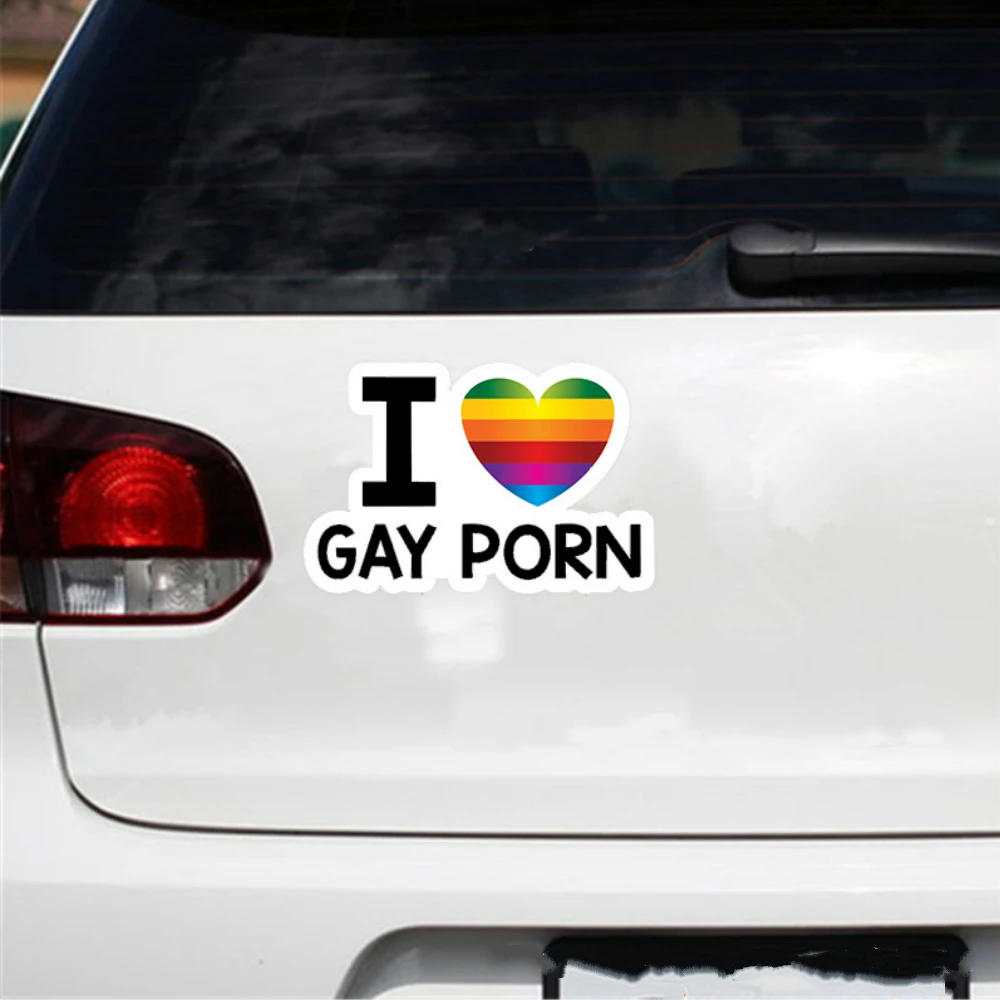 Aliauto индивидуальные радужные I Love Gay порно пикантные наклейки на машину для Ram Caliber