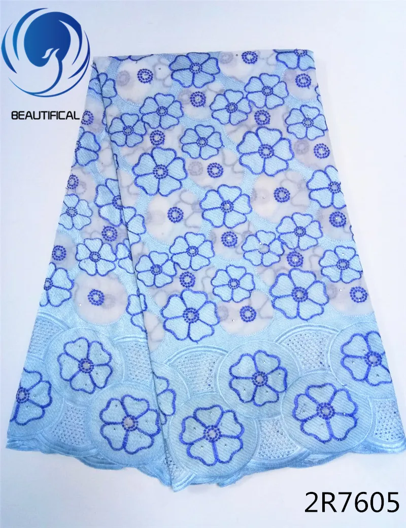 Beautifical African Swiss voile lace fabric with embroidered 2017 Fashion party cotton for wedding dress 5yards 2R76 | Дом и сад