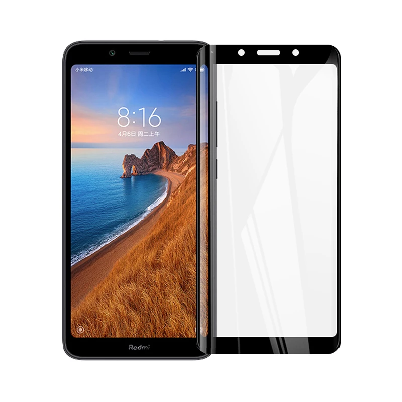 Защитное стекло для Xiaomi Redmi 7A красное mi xiomi xaomi ksiomi 7 A A7 Защитная пленка экрана 5 45