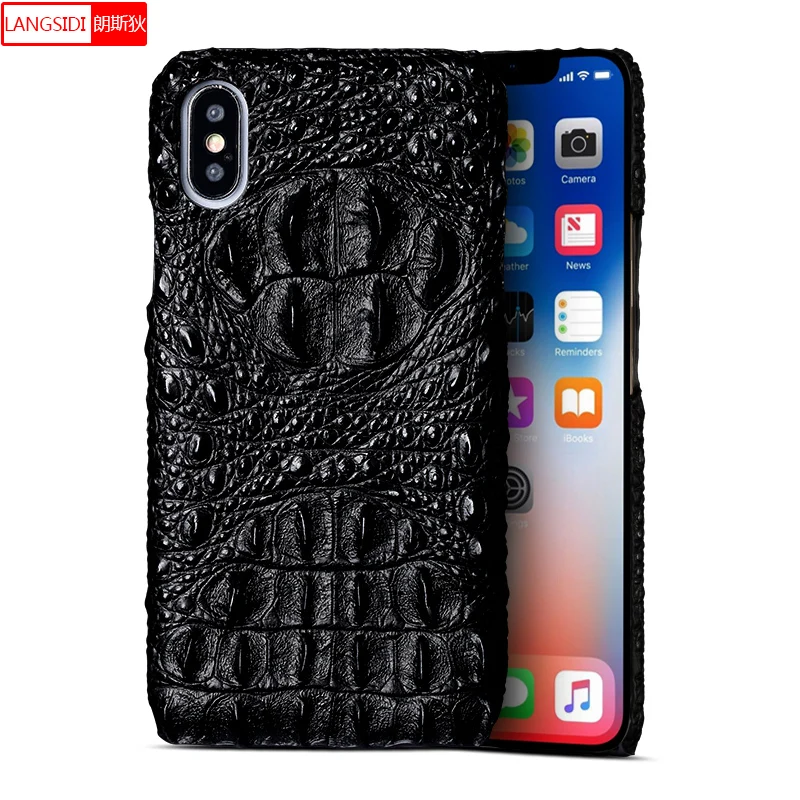 genuine leather shockproof phone case for iphone x xs xr 11 pro max crocodile grain luxury back cover for iphone 12 pro 7 8plus free global shipping