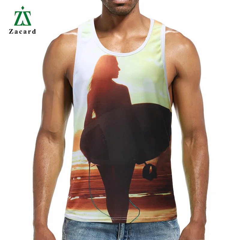 Zacard 2018 Для мужчин Повседневное Tanktop Slim Fit рукавов квадратный воротник Топы 3 цвета