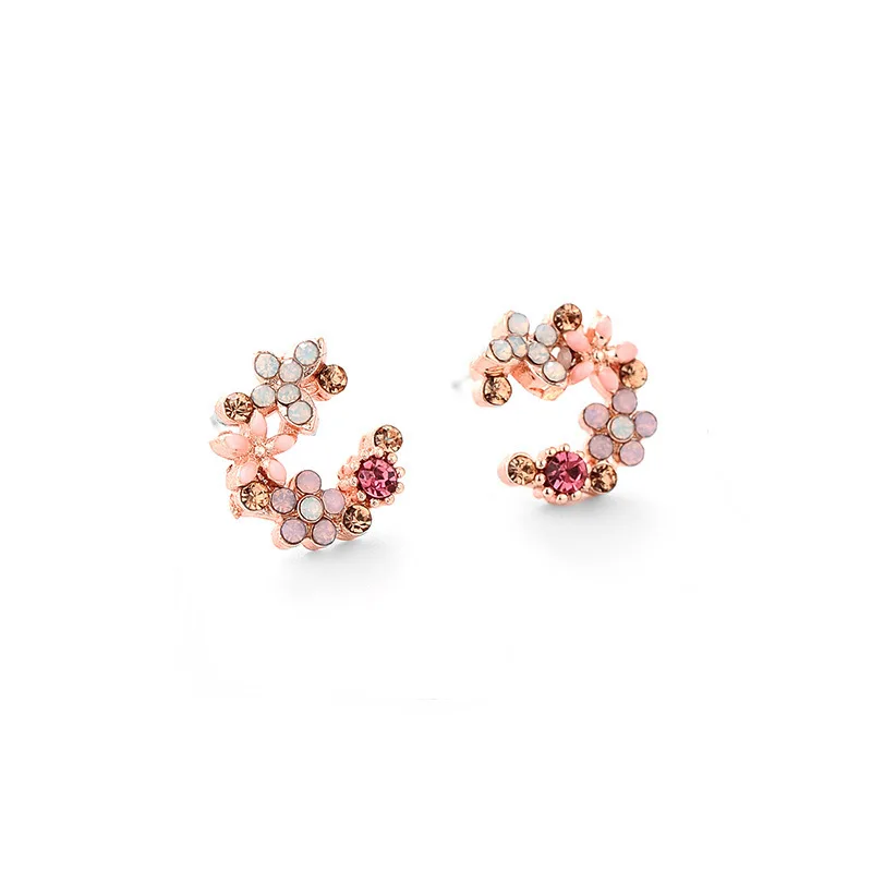 Круглые геометрические серьги DoreenBeads цветные эмалированные Серьги-пусеты в виде