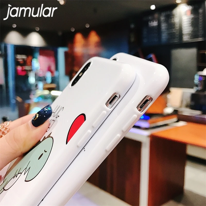 Чехол для телефона JAMULAR iPhone 7 8 Plus 6 6S Модный чехол с рисунком динозавра XS MAX X XR