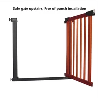 solid wood child gate fence baby gate barrier stair safety gate pet 75 84 cm 3 colors fast shipping wooden fence