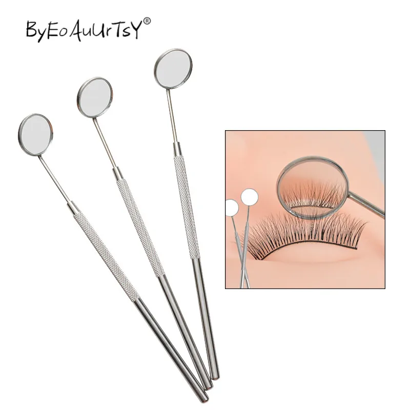 Makeup Mirror For Checking Eyelash Extension Professional Stainless Steel Dental Mirror Removable Makeup Beauty Tools