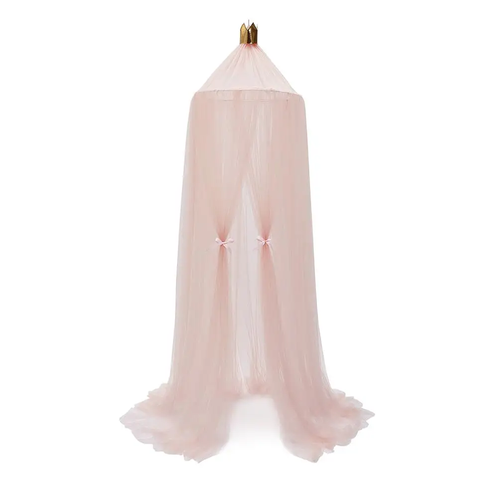 Pink Купольная сетка для кровати, многоцветная детская комната, 10 слоев сетчатой пряжи, домашняя кровать, кроватка, палатка, постельные принадлежности, Москитная занавеска, 240 см - Цвет: Pink