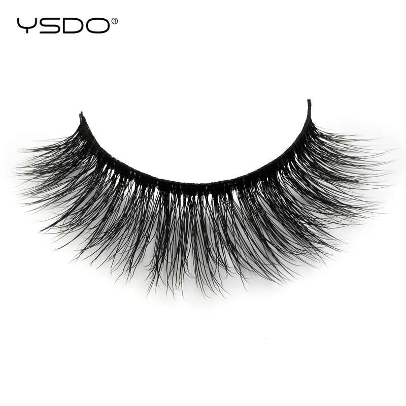 YSDO 3 pairs mink eyelashes 100% hand made soft 3d faux lashes natural false fluffy strip cilios | Красота и здоровье