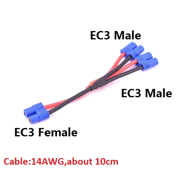 EC3 male EC3 female EC3 EC5 к T Deans Разъем XT60 разъем адаптера Deans разъем 12AWG 14AWG кабель провода для RC Lipo ESC двигатель Дрон - Цвет: EC3 male EC3 female