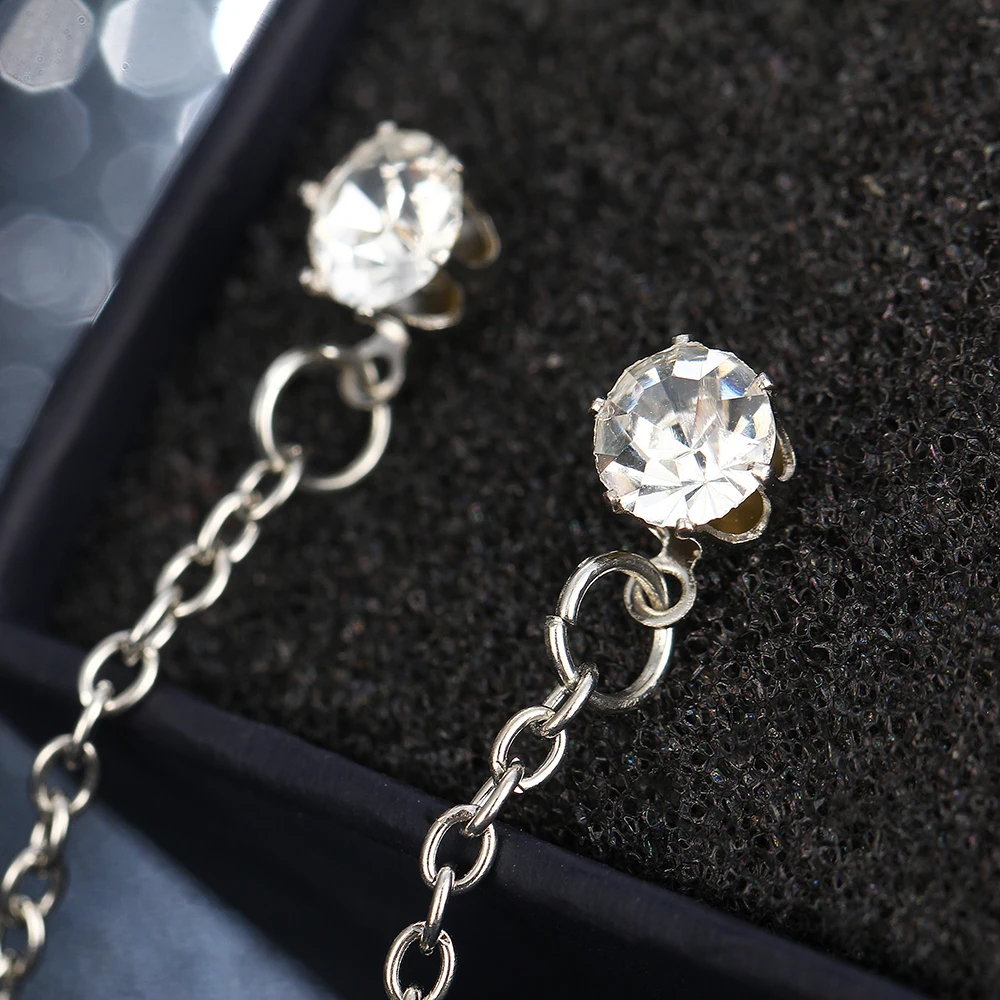 Vintage Handmade Round Geometric Black Rhinestone Earrings Long Dangle Chandelier Earring For Women Party Statement Jewelry | Украшения и