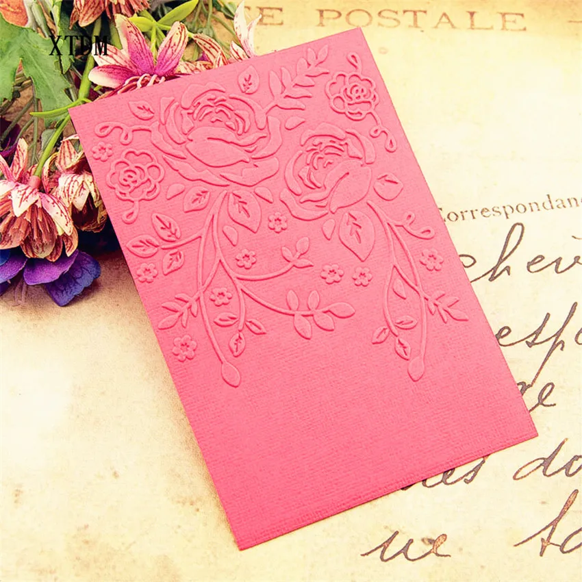 HOT plastic lily template craft card making paper card album wedding decoration scrapbooking Embossing folders