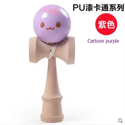 Cartoon Purple Высококачественная игрушка кендама Мячи игрушки трещины резиновые jumbo kendama игрушки для детей Япония спортивные игрушки - Цвет: Cartoon Purple