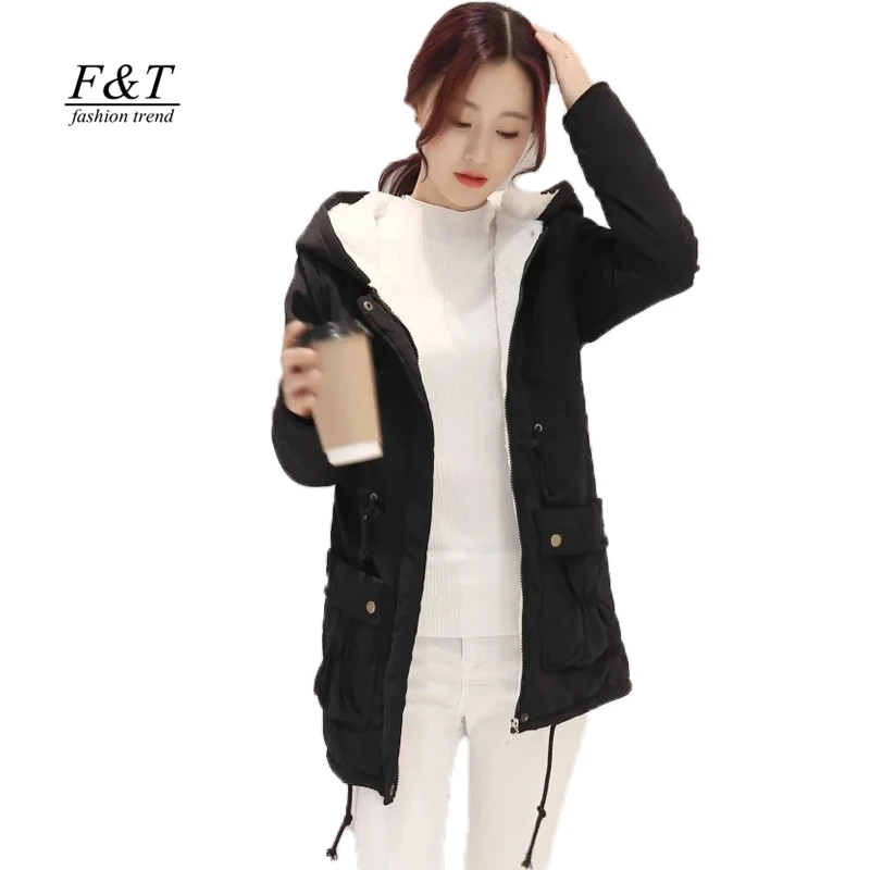 Fitaylor осенне зимняя хлопковая стеганая куртка женское приталенное пальто средней