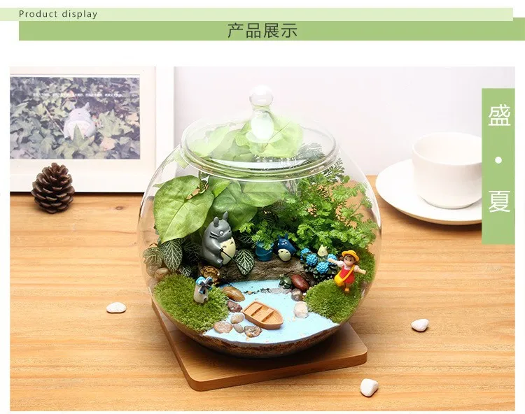 HandmadeMicro экологическая прозрачная ваза+ крышка многофункциональные стеклянные вазы с крышкой свадебное украшение дома