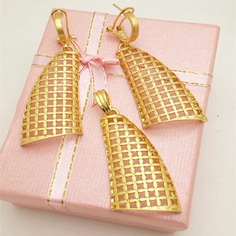 Ювелирные наборы серьги набор золотистых цветов ожерелье в африканском стиле