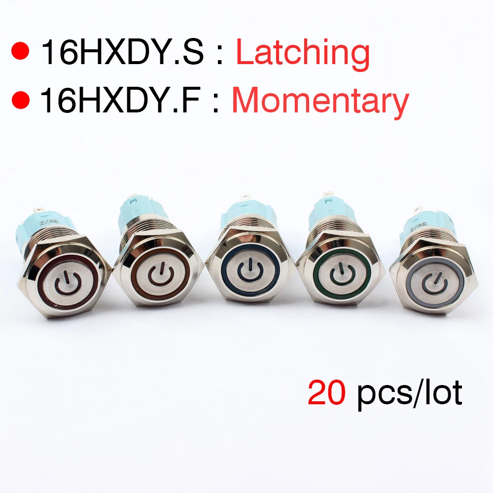

Buy 16mm push button switches in bulk , 16HX.F 16HX.S 16HXDY.F 16HXDY.S