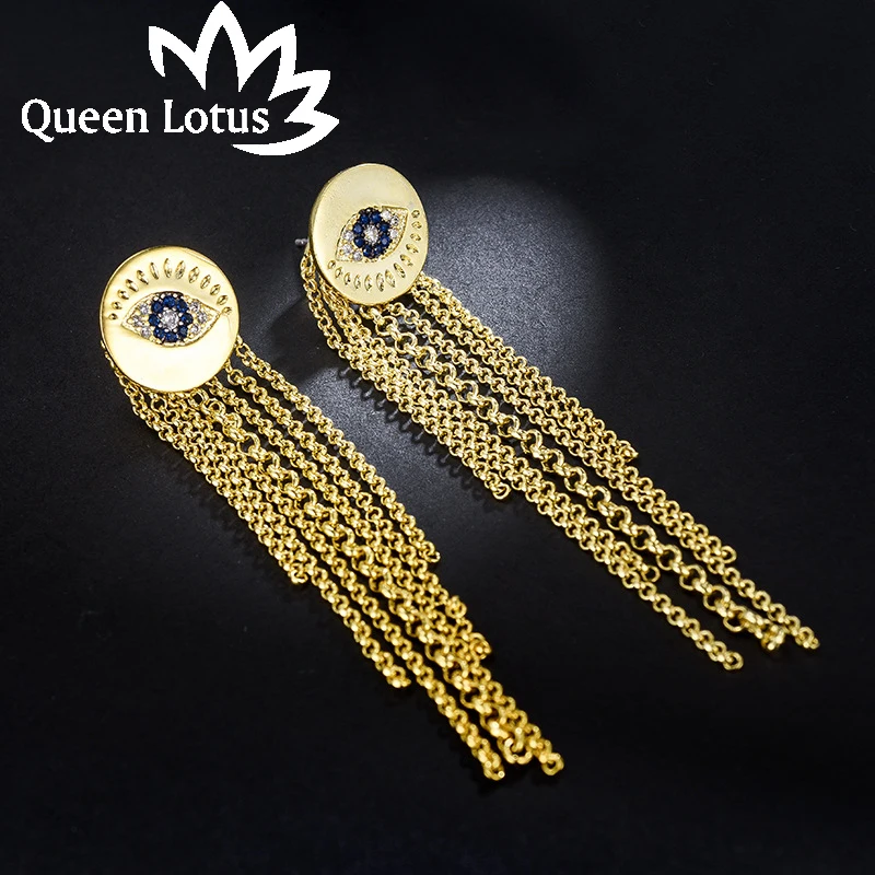 Длинные серьги кисточки Queen Lotus 2018 в богемном стиле для женщин модные висячие