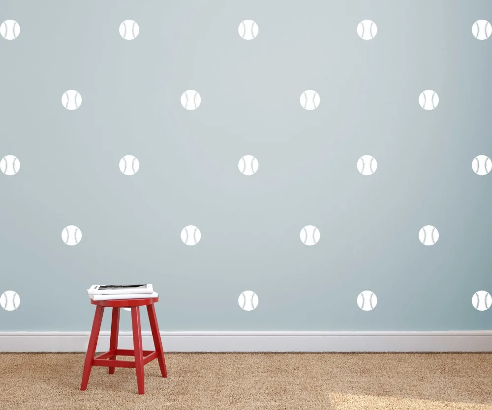 

Wall Decal Baseball Vinyl Sticker Removable Sports Pattern Designs Custom Art Nursery Bedroom Kids Living Room Decoration WW-152