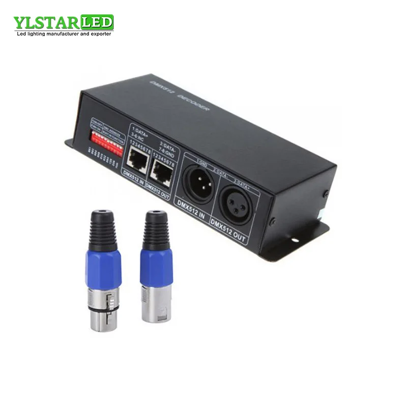 YLSTAR Бесплатная доставка Высокое качество DC12 24V RGB LED DMX512 декодер 3 канала x 4A/8A 144 | Отзывы и видеообзор