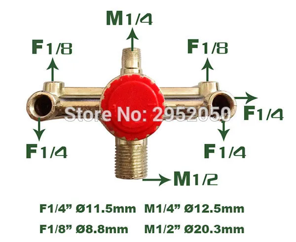 Air compressor parts Bama bracket / wind air outlet 6 ports iron with Safety valve adjustable pressure | Обустройство дома