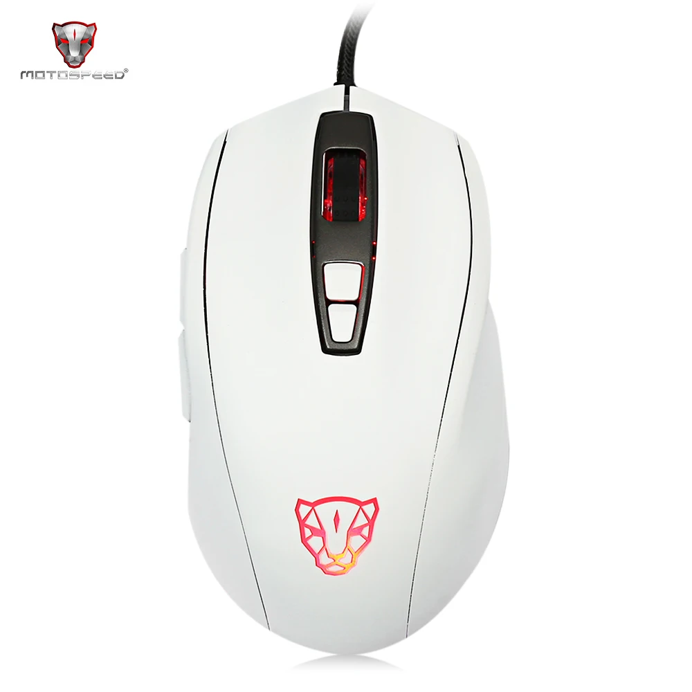 Motospeed V60 Мышь геймер Проводная W/с подсветкой RGB светодио дный Light 5000 Точек на дюйм