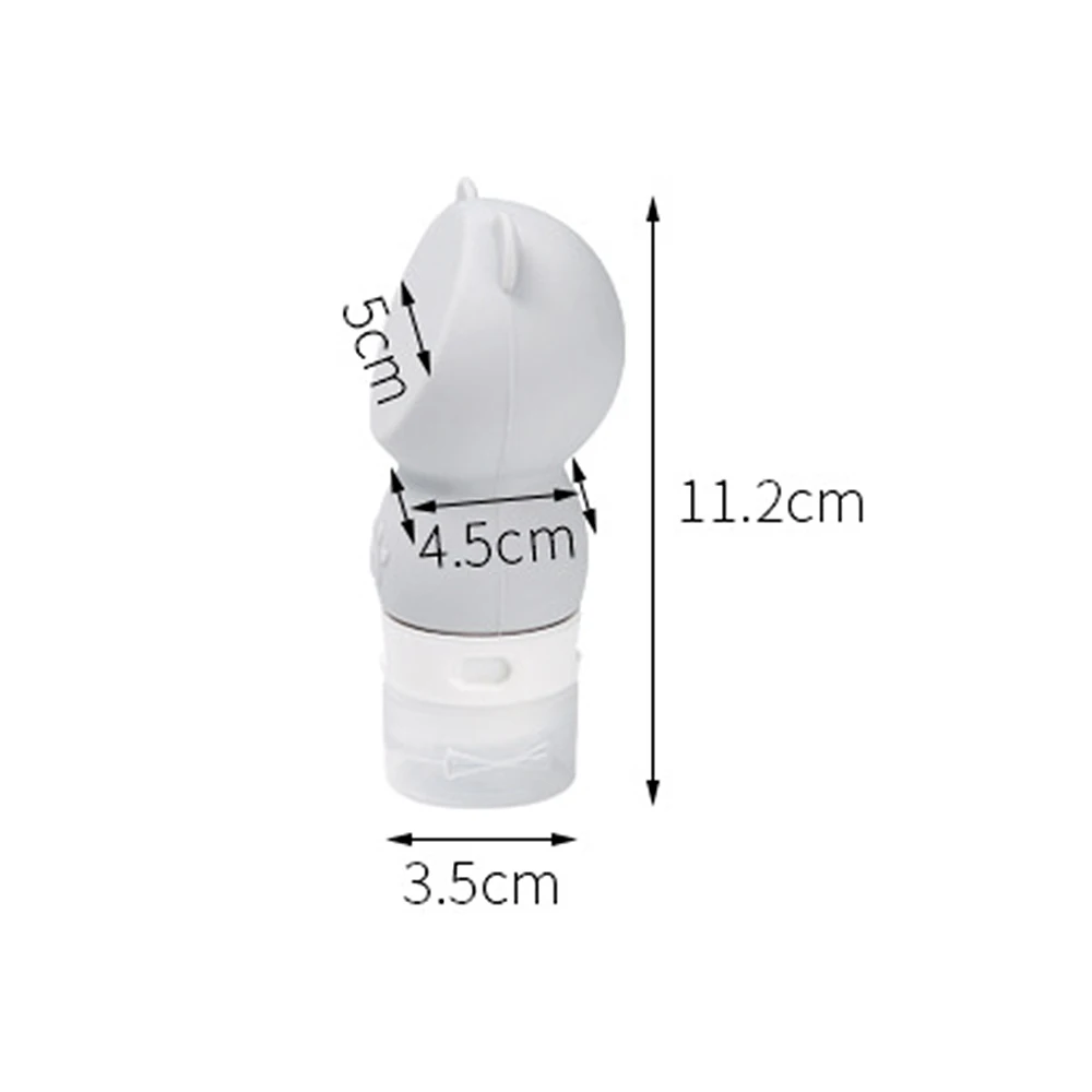 60 мл портативная мультяшная Милая многоразовая бутылка пустая силиконовая