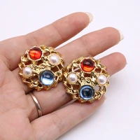 mixed color filigree sweet elegant earrings round textured statement accessories vintage jewelry