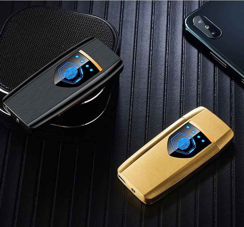Металлическая тонкая USB Зажигалка с сенсорным переключателем, зажигалка для сигарет, Электронная зажигалка, Лазерная вывеска и имя