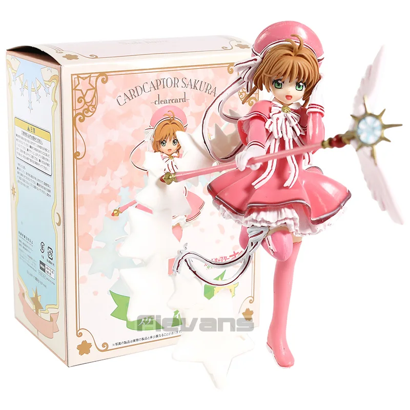 CardCaptor Сакура прозрачная карта Сакура КИНОМОТО ПВХ фигурка Коллекционная модель игрушки